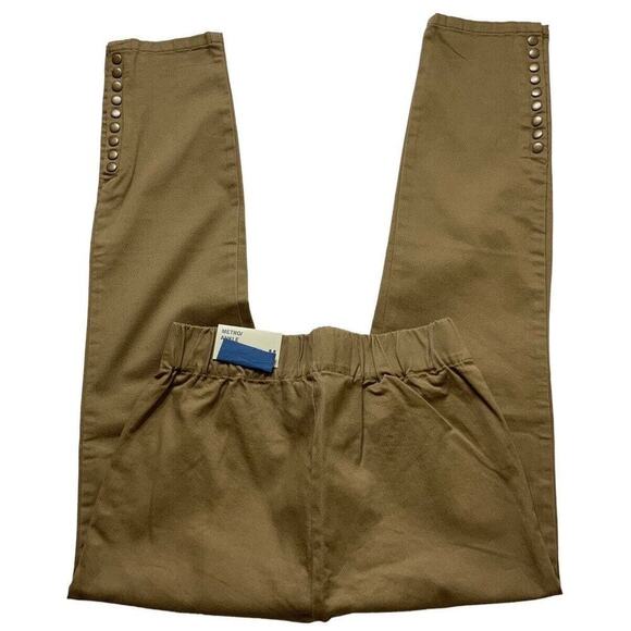 Soft Surroundings Metro Pants Womens M Elastic Waist Shapes Slim Khaki Pull On - Picture 5 of 11